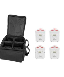 EUROLITE Set 4x AKKU TL-3 TCL white + SB-4 Soft-Bag