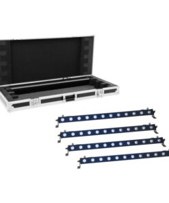 EUROLITE Set 4x LED BAR-12 QCL RGB+UV Bar + Case