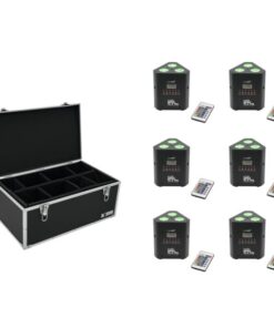 EUROLITE Set 6x AKKU TL-3 TCL Trusslight QuickDMX + Case TDV-1