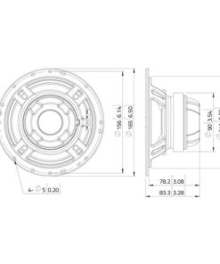 LAVOCE CSF061.21 6.5" Coaxial Ferrite-Neodymium Magnet Steel Basket Driver