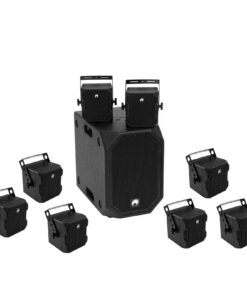 OMNITRONIC Set BOB-10A bk + 8x BOB-4 bk