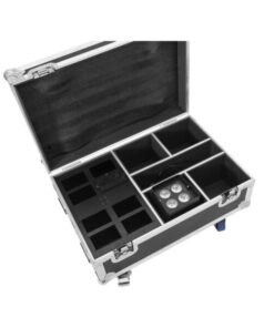 ROADINGER Flightcase 4x AKKU IP UP-4 Plus HCL Spot WDMX with Charging Function