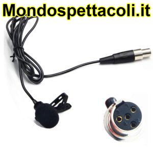 Microfono lavalier con mini xlr per Shure