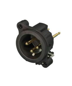 3 Pole male XLR receptaclel Montaggio orizzontale del PCB