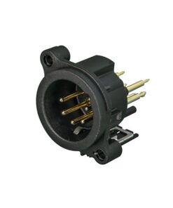 5 Pole male XLR receptaclel Montaggio orizzontale del PCB