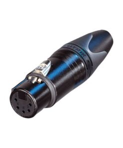 XLR 5p Female connector Contatti in argento, alloggiamento in nichel