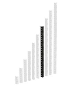 Adam Hall 19" Parts 61535 B 14 - Guida Rack Heavy Duty nera 14 U