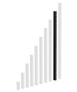 Adam Hall 19" Parts 61535 B 18 - Guida Rack Heavy Duty nera 18 U