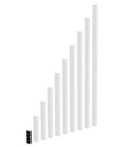 Adam Hall 19" Parts 61535 B 2 - Guida Rack Heavy Duty nera 2 U