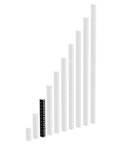 Adam Hall 19" Parts 61535 B 6 - Guida Rack Heavy Duty nera 6 U