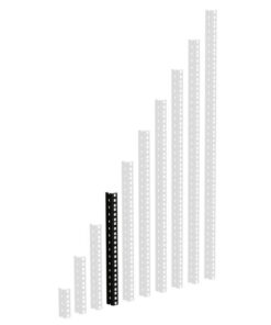Adam Hall 19" Parts 61535 B 8 - Guida Rack Heavy Duty nera 8 U