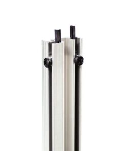 Adam Hall 19" Parts 6168 - Guida Rack doppia continua in alluminio con Inserto in Gomma