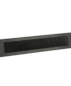 Adam Hall 19" Parts 87222 BRUSH - Pannello Rack 2 U acciaio nero con Spazzola