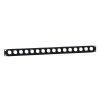 Adam Hall 19" Parts 872225 - Pannello rack a U 19” 1 U, con scarico della trazione per 16 prese