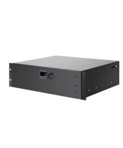 Adam Hall 19" Parts 87403 A CL - Cassetto portapacchi 3 U in alluminio con serratura a combinazione integrata