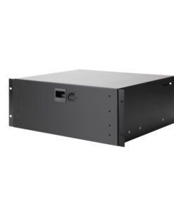 Adam Hall 19" Parts 87404 A CL - Cassetto portapacchi 4 U in alluminio con serratura a combinazione integrata