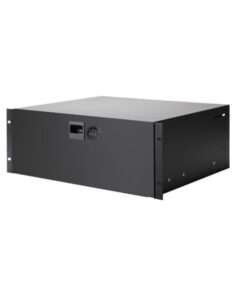 Adam Hall 19" Parts 87404 CL - Cassetto portapacchi 4 U in acciaio con serratura a combinazione integrata