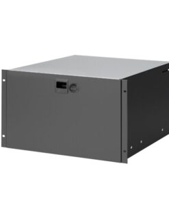 Adam Hall 19" Parts 87406 CL - Cassetto portapacchi 6 U in acciaio con serratura a combinazione integrata