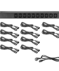 Adam Hall 19" Parts 87471 IEC - Ciabatta da 19" a 10 prese, connettori VDE C13 IEC