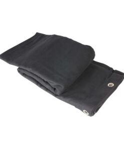 Adam Hall Accessories 0152 X 43 - Molton per palcoscenico B1 negro orlato con bruñido 4 x 3 m