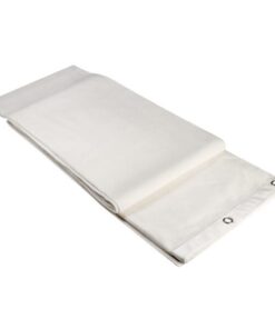 Adam Hall Accessories 0160 X 43 WH - Tela acustica B1 con occhielli nichelati e orlo 4x3 m di colore crema