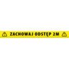 Adam Hall Accessories 58068 POL - Nastro distanziatore sociale 2 metri polacco