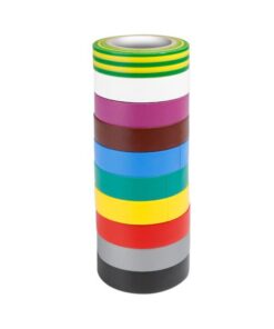 Adam Hall Accessories 580813 RNB 10 - Nastro isolante 0,13 mm x 15 mm x 10 m kit di 10 colori