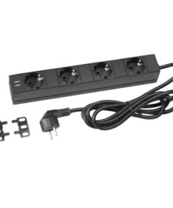 Adam Hall Accessories 87470 USB - Ciabatta a 4 prese con 2 prese di ricarica USB