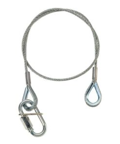 Adam Hall Accessories S 37060 - Cavo di sicurezza 3 mm con moschettone a vite, 0,6 m