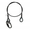 Adam Hall Accessories S 37062 P - corda di sicurezza 3 mm, 0,6m, ditale su entrambi i lati, fino a 5 kg, nero