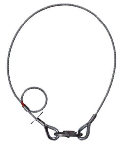 Adam Hall Accessories S 43060 SK - Cavo di Sicurezza da 4 mm con Freno a Gravità e Anello di Catena lunghezza 0,6 m