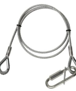 Adam Hall Accessories S 45100 - Cavo di sicurezza 4 mm con moschettone a vite, 1 m