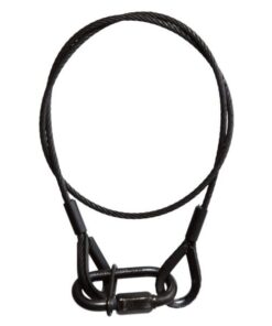 Adam Hall Accessories S 56 102 B - Fune di sicurezza nera da 5 mm con 2 x redance, 1 m e maglia rapida