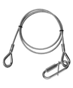 Adam Hall Accessories S 56100 - Fune di sicurezza 5 mm con collegamento a vite, 1 m