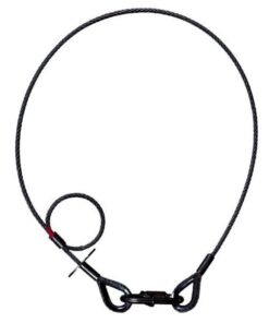 Adam Hall Accessories S 58102 SKB - Fune di sicurezza Saveking® 5mm, 1m, entrambi. Ditale, nero