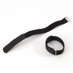 Adam Hall Accessories VR 5080 BLK - Fascette Serracavi nere in velcro 800 x 50 mm