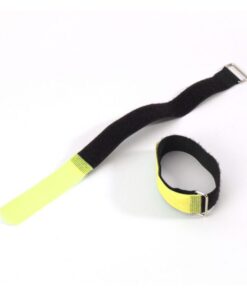 Adam Hall Accessories VR 5080 YEL - Fascette Serracavi gialle in velcro 800 x 50 mm
