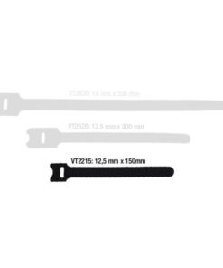 Adam Hall Accessories VT 2215 - Fascette Serracavi nere in velcro 150 x 22 mm