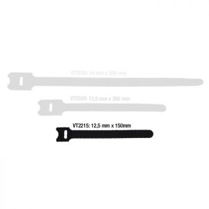 Adam Hall Accessories VT 2215 - Fascette Serracavi nere in velcro 150 x 22 mm