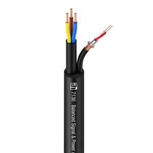 Adam Hall Cables 7130 - Cavo di alimentazione e di audio 2 x 0,22 mm² + 3 x 1,5 mm²