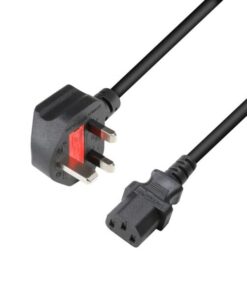 Adam Hall Cables 8101 KB 0150 GB - Power Cord BS1363/A - C13 1,0 mm² 1,5 m UK