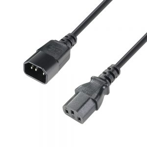 Adam Hall Cables 8101 KC 0200 - IEC Extension Cable 3 x 0.75 mm²  2.0 m