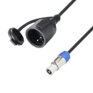 Adam Hall Cables 8101 KF 0150 PCON X - 5 ft. Rubber Jacketed Extension Power Cord CEE7/7 socket to Power Twist female, 3 x 1.5 mm²