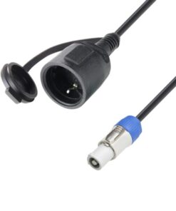 Adam Hall Cables 8101 KF 0150 PCON X - 5 ft. Rubber Jacketed Extension Power Cord CEE7/7 socket to Power Twist female, 3 x 1.5 mm²