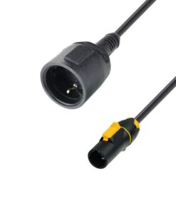 Adam Hall Cables 8101 KF 0150 T CON - 1.5 m Rubber Jacketed Extension Power Cord CEE7/7 socket to PowerCon True One 3 x 1.5 mm²