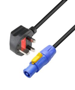 Adam Hall Cables 8101 PCON 0150 GB - Power Cord BS1363/A  Powercon 1,5  mm² 1,5 m