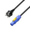 Adam Hall Cables 8101 PCON 0500 - Cavo di alimentazione CEE 7/7 - Powercon 1,5 mm² 5 m