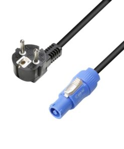 Adam Hall Cables 8101 PCON 0500 X - Cavo di alimentazione principale CEE 7/7 - Power Twist 1.5 mm² 5 m