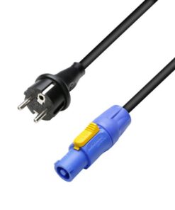 Adam Hall Cables 8101 PCON 0500 - Cavo di alimentazione CEE 7/7 - Powercon 1,5 mm² 5 m