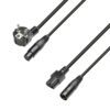 Adam Hall Cables 8101 PSAX 1000 - Power and Audio Cable CEE7/7 & XLR female to C13 & XLR male 3x1.5mm² 10m